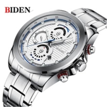 business mens wristwatches stainless steel quartz man watches multifunction waterproof calendar Biden 0084 citizen movement